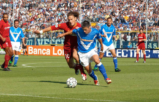 Brescia - Roma: Totti, Roma