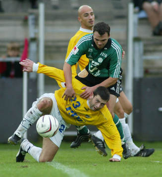 Enköping tryckte ner IFK Malmö, här Nikolaj Rasmussen