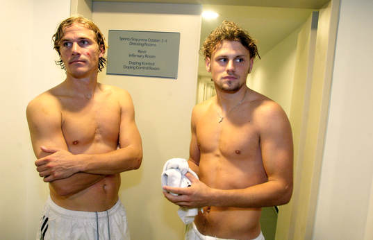Daniel Tjernström och Daniel Hoch som fick hjärnskakning