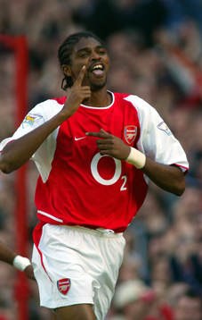 Fotboll, Engelsk, Premier League, Kanu, Arsenal jublar,