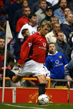 David Beckham, Manchester United, hörna