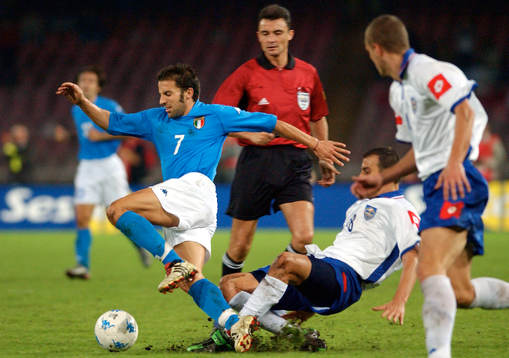 Del Piero, Italien och Kovacevic, Jugoslavien