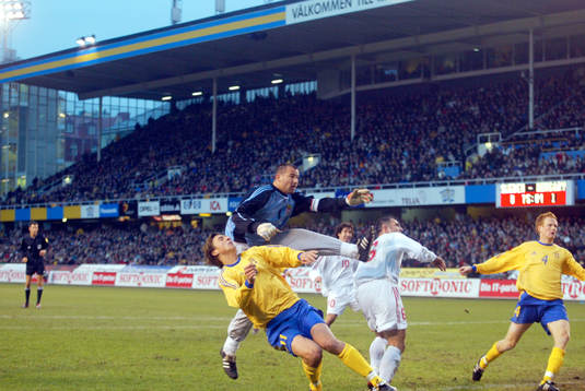 Zlatan Ibrahimovic, Sverige nickade in 1-1. Men i duellen