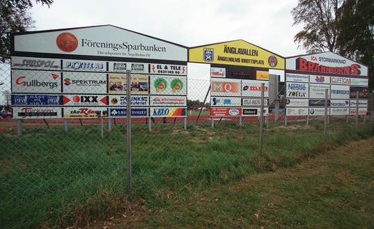 Fotboll, Ängelholm, skylt, skyltar, reklam