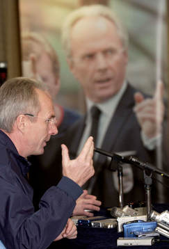 Sven-Göran Eriksson på presskonferens
