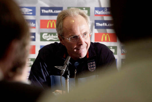 Sven-Göran Eriksson på presskonferens
