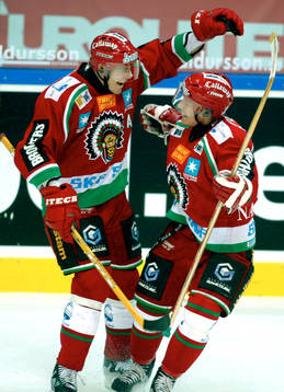 Niklas Andersson Jonas Johnson jublar, jubel