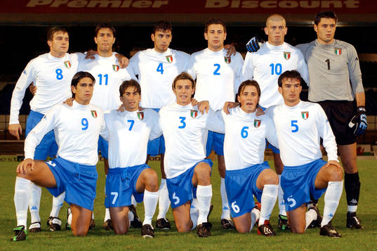 Fotboll, U21, Italien, lagbild