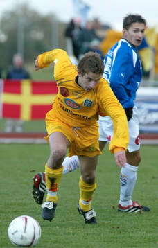 Björn Hofvendahl, Ängelholm, springer ifrån Trelleborgs
