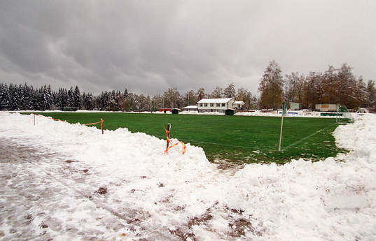 Fotboll, dam, allsvenskan, plan, snö