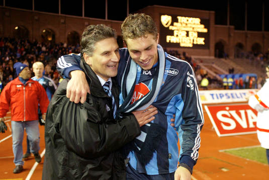 Zoran Locic och Johan Elmander, Djurgården, jubel
