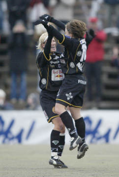Fotboll, dam, allsvenskan, Umeå,Hanna Ljungberg och Anna