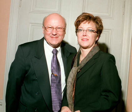 Värdparet Lars-Åke Lagrell med fru Yvonne Dolck-Lagrell