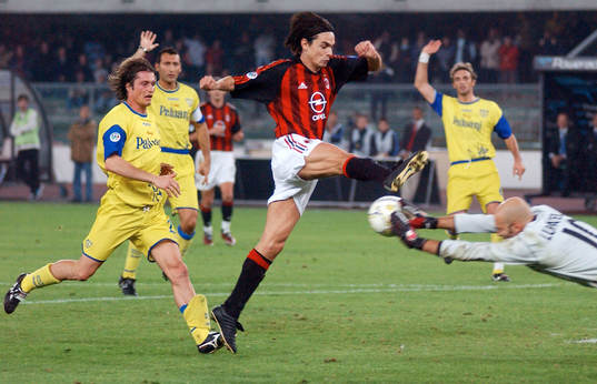 Inzaghi, Milan och Lupatelli, målvakt, Chievo