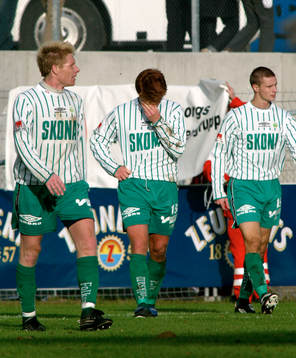 Ola Johansson t.v. , Henrik Larsson och Mats Hedén
