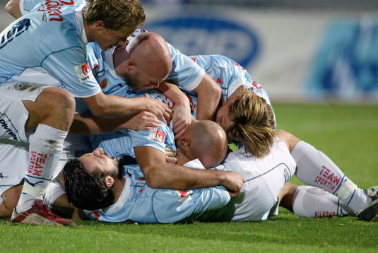 Daniel Majstorovic, Malmö har gjort 2-0. Jubel