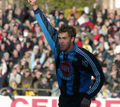 Johan Elmander, Djurgården, gjorde matchens första mål