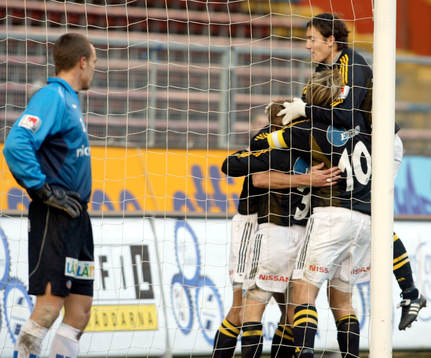 Krister Nordin och AIK jublar