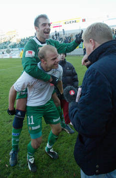 Andreas Hermansson och Kennedy Bakircioglu, Hammarby jublar