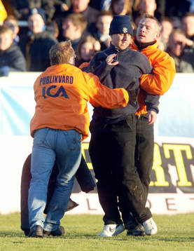 En IFK-supporter sprang