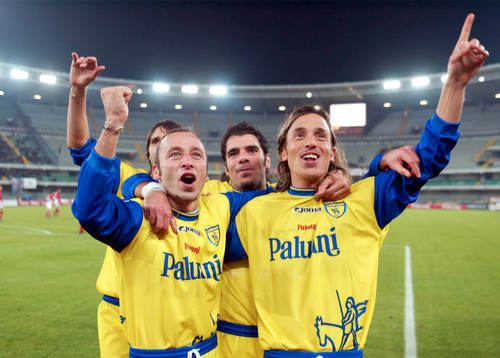 Fotboll, italiensk, Serie A, Chievo, jubel