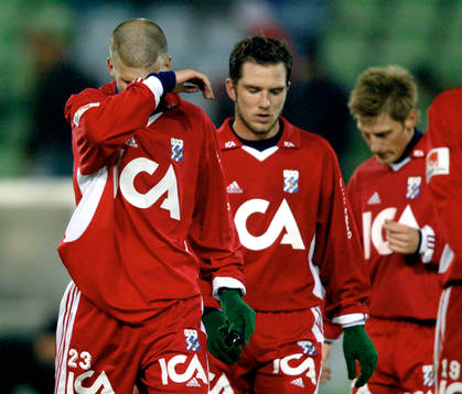Robert Karlsson, Martin Eriksson och Tomas Rosenqvist deppar