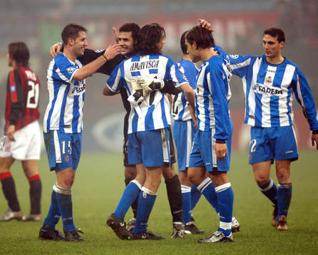 Glädje och kramar hos Deportivo La Coruna