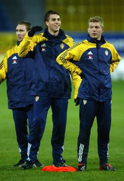 Johan ELmander och Marcus Allbäck, Sverige