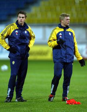 Johan Elmander och Marcus Allbäck, Sverige