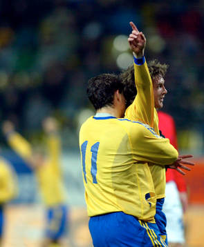 Debutanten Mikael Nilsson jublar