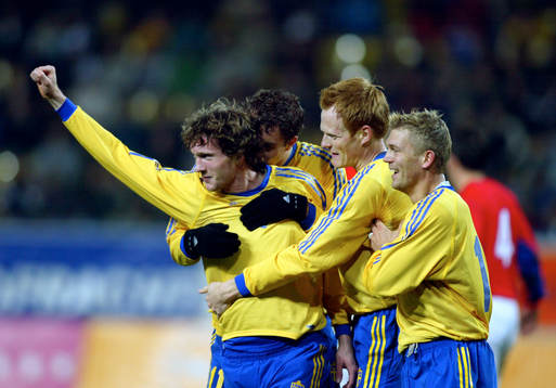 Mikael Nilsson, Johan Elmander, Michael Svensson och Marcus