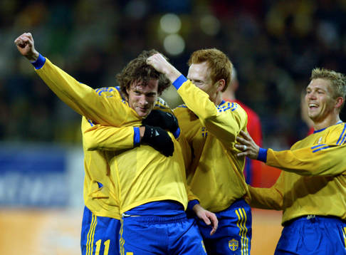 Mikael Nilsson, Johan Elmander, Michael Svensson och Marcus