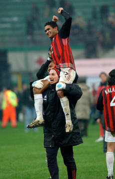 Serginho och Abbiati, Milan, jublar
