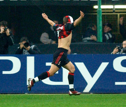Shevchenko, Milan, jubel
