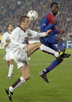 Timothee Atouba, Basel och Phil Neville, Manchester United