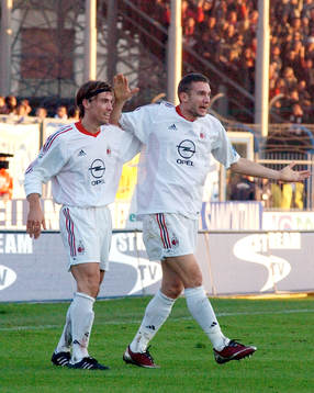 Simic och Shevchenko, Milan, jubel