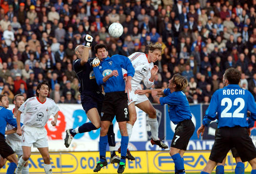 Beryi, målvakt och Cribari, Empoli och Ambrosini, Milan,