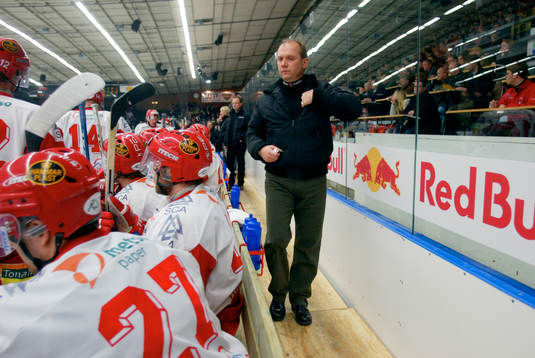 Kent Johansson, tränare, Timrå. Bås, spelarbås