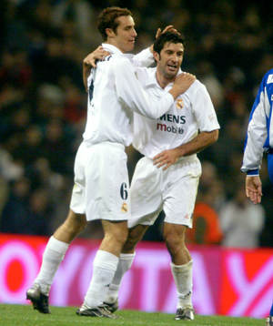 Helguera och Figo, Real Madrid