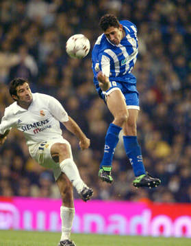 Figo, Real Madrid och D. Camacho, Recreativo