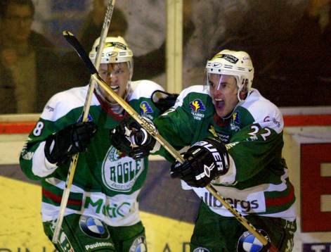 Mathias Månsson och Magnus Eriksson jublar