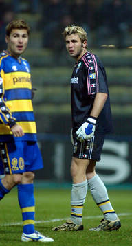 Sebastien Frey, målvakt och Adrian Mutu, Parma