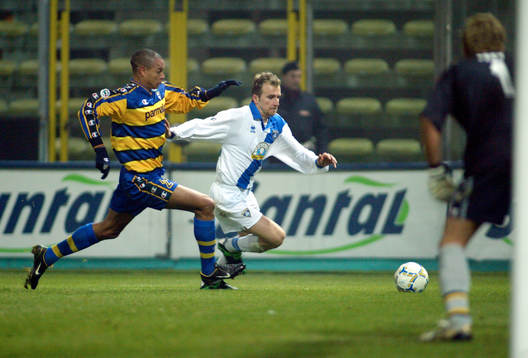 Matteo Ferrari och Sebastien Frey, målvakt, Parma och