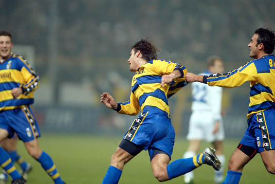 Alberto Gilardino, jubel, Parma