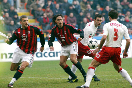 Andriy Shevchenko och Filippo Inzaghi, Milan och Amedeo