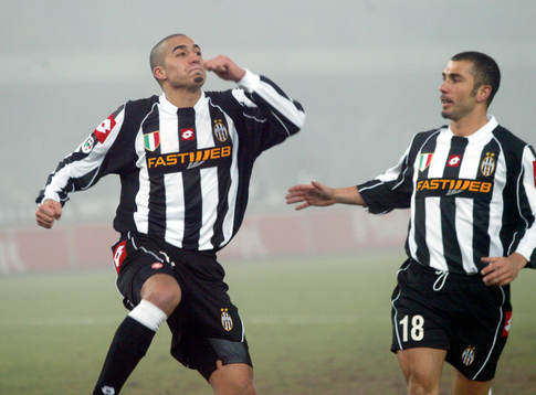 Trezeguet, och Di Vaio, Juventus, jubel
