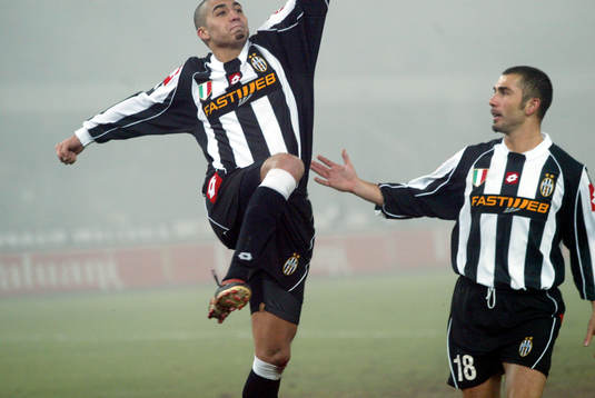Trezeguet, och Di Vaio, Juventus, jubel