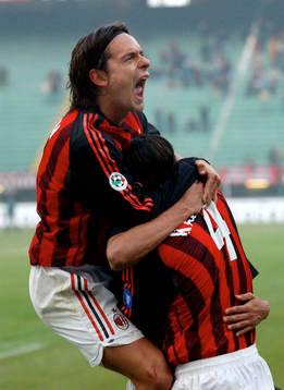 Filippo Inzaghi, Milan, jubel