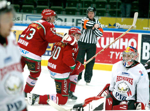Jonas Johnsson, och Ronnie Sundin, Frölunda jubel och