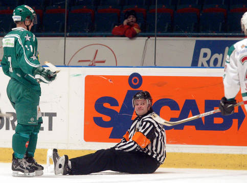 Ulf Gyllander, domare och Stefan Björk, Hammarby